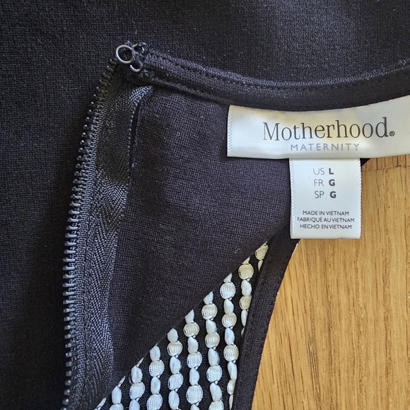 💥HP💥 Motherhood Maternity Black White Polka-dot Sleeveless Dress Women's Large - Picture 10 of 10